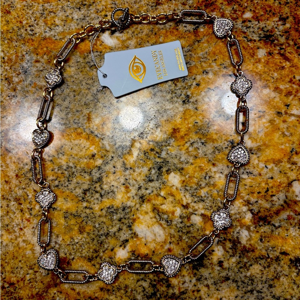 NEW Eye Candy Heart Link Necklace